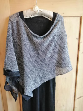 Grey dark-edged poncho