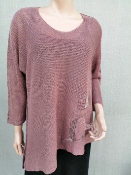 Handmade asymetrical pharlap knitted linen sweater
