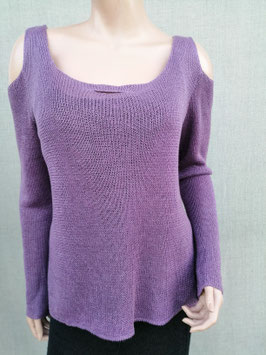 Purple handmade linen blouse